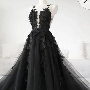 Tulle Sleeveless Brush Train Ball Gown